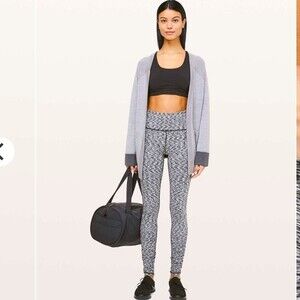 Lululemon Ready To Rulu Tight *28" In Spaced Out Space Dye Black White 4
